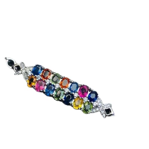 ZCCZJS Opal natürlicher und echter Saphirarmband Feststoff S925 Silber für Frauen Farbe Steinringe Schmuck Schmuck von ZCCZJS