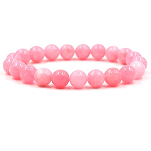 ZCCZJS Perlenarmbänder, 10 -mm -Achat -Stein -Armband Elastikarmband für Frauen 20 cm von ZCCZJS