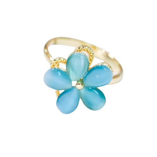 ZCCZJS Rotierende blaue Blumenpackfinger Ring für Frauen Kubikzirkonia Blütenblätter Blumen Statement Offene verstellbare Bandringe Chic Engagement Promise Eternity Rings Juwely ZCCZJS Rotierende blaue Blumenpackfinger Ring für Frauen Kubikzirkonia Blütenblätter Blumen Statement Offene verstellbare Bandringe Chic Engagement Promise Eternity Rings Juwely von ZCCZJS