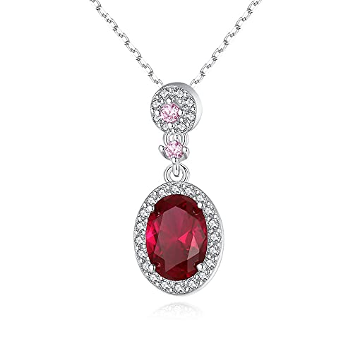 ZCCZJS Ruby Anhänger Halskette für Frauen Hochzeit Dating Red Edelstein Feine Schmuck Weihnachtsgeschenke in China hergestellt von ZCCZJS