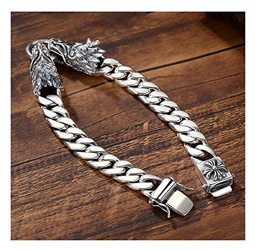 ZCCZJS S925 Sterling Silber Armband, Doppel-Drachenkopf Domineering Retro Trend Männer und Frauen Ehepaar Armband High-End-Geschenk-Souvenirschmuck. von ZCCZJS