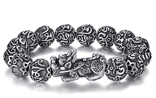 ZCCZJS S925 Sterling Silber Herren- und Damen -Brave Truppen Armbänder Armbänder, chinesische Stil dominierter Persönlichkeit Hipster Retro Geschenk Freund Dad Geschenk Erinnerungsstücke. von ZCCZJS