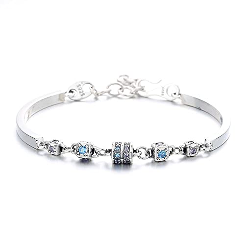 ZCCZJS S925 Sterling Silber Japaner und Koreaner kleiner frischer Stil Zuckerwürfel rotierendes Trommelspleißarmband Trendy All-Match-Armband ZCCZJS S925 Sterling Silber Japaner und Koreaner kleiner frischer Stil Zuckerwürfel rotierendes Trommelspleißarmband Trendy All-Match-Armband von ZCCZJS