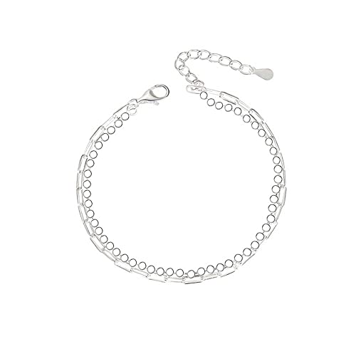 ZCCZJS S925 Sterling Silber koreanischer Stil Doppelschichtetes Doudou -Armband Kreatives Mori einfaches Armband ZCCZJS S925 Sterling Silber koreanischer Stil Doppelschichtetes Doudou -Armband Kreatives Mori einfaches Armband von ZCCZJS