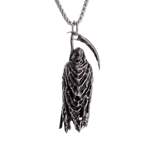 ZCCZJS Schmuck Neue 2025 Ankunft Gothic Hellreaper Scythe Halskette Mystiker Dämon Anhänger Herren Motorrad Biker Punk Rock Halloween Party mit für Sie Accessoires Trendy Creative Geschenkgeschenk ZCCZJS Schmuck Neue 2025 Ankunft Gothic Hellreaper Scythe Halskette Mystiker Dämon Anhänger Herren Motorrad Biker Punk Rock Halloween Party mit für Sie Accessoires Trendy Creative Geschenkgeschenk von ZCCZJS