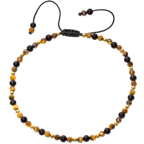 ZCCZJS Sparke schwarze Achat/Tiger Augen Perlen Kochbrettschutz Vermögen Energie Facetten Perlen Knöchelarmbänder für Frauen Sommer Strand Balance Fußschmuck ZCCZJS Sparke schwarze Achat/Tiger Augen Perlen Kochbrettschutz Vermögen Energie Facetten Perlen Knöchelarmbänder für Frauen Sommer Strand Balance Fußschmuck von ZCCZJS