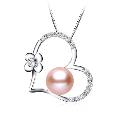 ZCCZJS Süßwasserperlen Anhänger Blumenzirkon Halskette für Frauen feiner Schmuck in China hergestellt von ZCCZJS