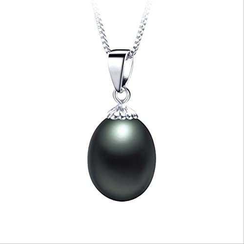 ZCCZJS Süßwasserperlenanhänger 8-9mm 925 Halskette für Frauen kleiner Größe natürlicher Perlenschmuck von ZCCZJS