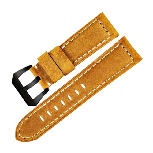 ZCCZJS Vintage Echtes Leder Uhrenband 22 mm 24 mm 26 mm Herren Uhrengürtel -Armband -Armbandkompatibel mit Panerai ZCCZJS Vintage Echtes Leder Uhrenband 22 mm 24 mm 26 mm Herren Uhrengürtel -Armband -Armbandkompatibel mit Panerai von ZCCZJS