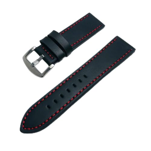 ZCCZJS WatchBandSleather Watch Band Träger 16mm 18mm 20mm 22mm Uhr Accessoires Frauen Männer Kaffee Schwarzgürtel Band von ZCCZJS