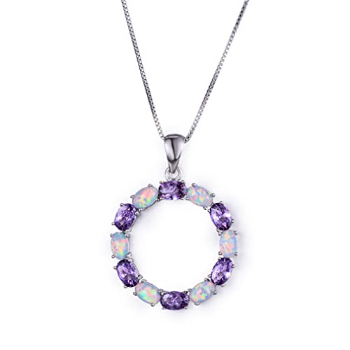 ZCCZJS Weißer blauer Opal ovaler Stein Rundkreis Anhänger Halsketten für Frauen Schmuck 925 Rose Regenbogen Stein Halskette in China hergestellt ZCCZJS Weißer blauer Opal ovaler Stein Rundkreis Anhänger Halsketten für Frauen Schmuck 925 Rose Regenbogen Stein Halskette in China hergestellt von ZCCZJS