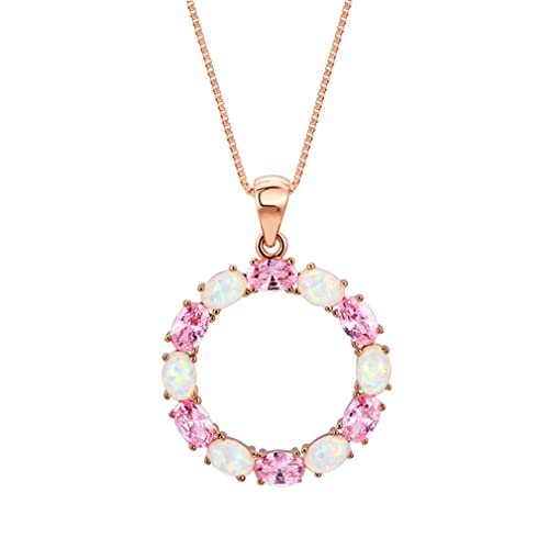 ZCCZJS Weißer blauer Opal ovaler Stein Rundkreis Anhänger Halsketten für Frauen Schmuck 925 Rose Regenbogen Stein Halskette in China hergestellt ZCCZJS Weißer blauer Opal ovaler Stein Rundkreis Anhänger Halsketten für Frauen Schmuck 925 Rose Regenbogen Stein Halskette in China hergestellt von ZCCZJS