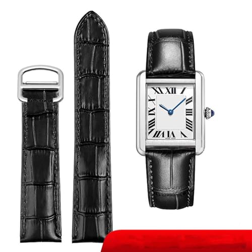 ZCCZJS Xlczmyl Männer- und Frauen Uhrengurt blau rot rosa Uhr Wachgurt Armband Armband 16 18 20 -mmleatherstrap Ersatz, schwarzes Silber, 16mm ZCCZJS Xlczmyl Männer- und Frauen Uhrengurt blau rot rosa Uhr Wachgurt Armband Armband 16 18 20 -mmleatherstrap Ersatz, schwarzes Silber, 16mm von ZCCZJS