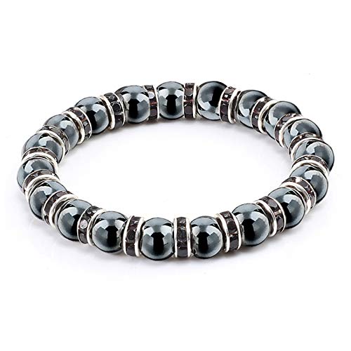 ZCCZJS natürliche Hämatitperlen Armbänder Männer No-Magnetic Women Crystal Stone Stretch Armband & Armreifen ZCCZJS natürliche Hämatitperlen Armbänder Männer No-Magnetic Women Crystal Stone Stretch Armband & Armreifen von ZCCZJS