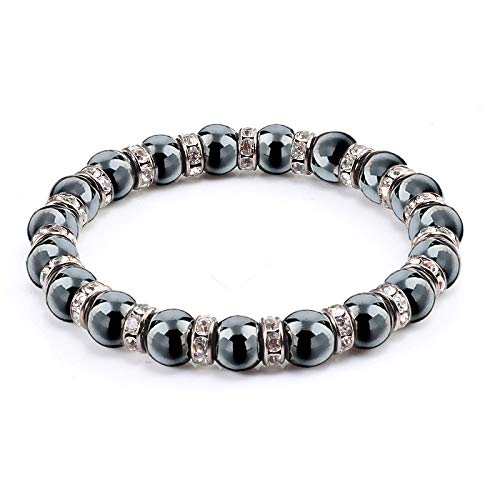 ZCCZJS natürliche Hämatitperlen Armbänder Männer No-Magnetic Women Crystal Stone Stretch Armband & Armreifen ZCCZJS natürliche Hämatitperlen Armbänder Männer No-Magnetic Women Crystal Stone Stretch Armband & Armreifen von ZCCZJS