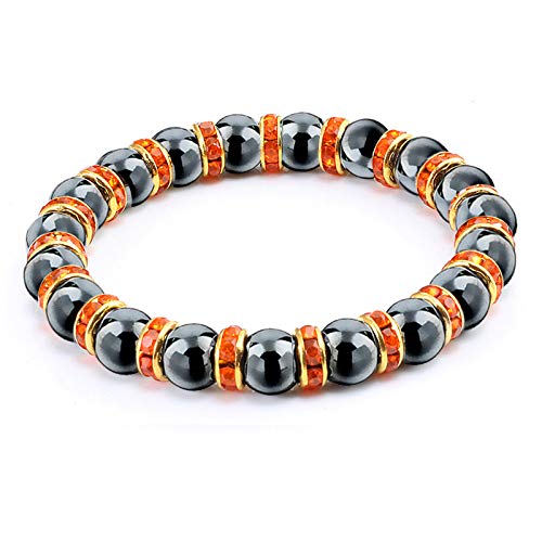 ZCCZJS natürliche Hämatitperlen Armbänder Männer No-Magnetic Women Crystal Stone Stretch Armband & Armreifen ZCCZJS natürliche Hämatitperlen Armbänder Männer No-Magnetic Women Crystal Stone Stretch Armband & Armreifen von ZCCZJS