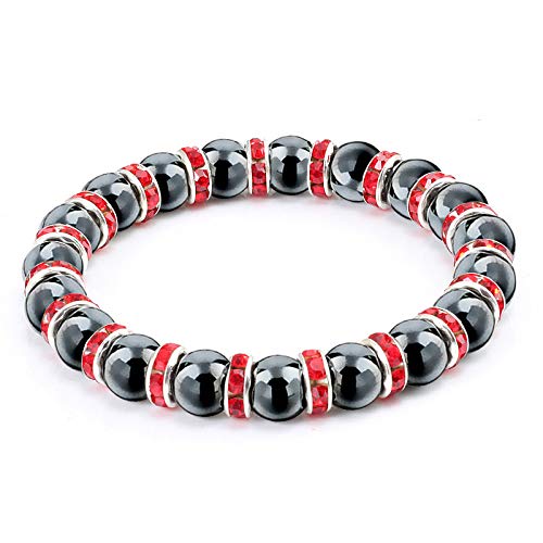 ZCCZJS natürliche Hämatitperlen Armbänder Männer No-Magnetic Women Crystal Stone Stretch Armband & Armreifen ZCCZJS natürliche Hämatitperlen Armbänder Männer No-Magnetic Women Crystal Stone Stretch Armband & Armreifen von ZCCZJS
