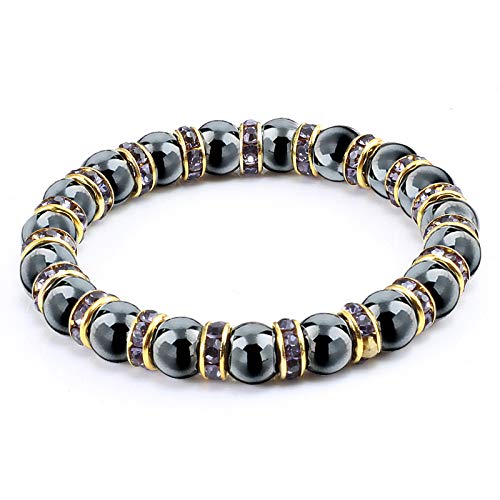 ZCCZJS natürliche Hämatitperlen Armbänder Männer No-Magnetic Women Crystal Stone Stretch Armband & Armreifen ZCCZJS natürliche Hämatitperlen Armbänder Männer No-Magnetic Women Crystal Stone Stretch Armband & Armreifen von ZCCZJS