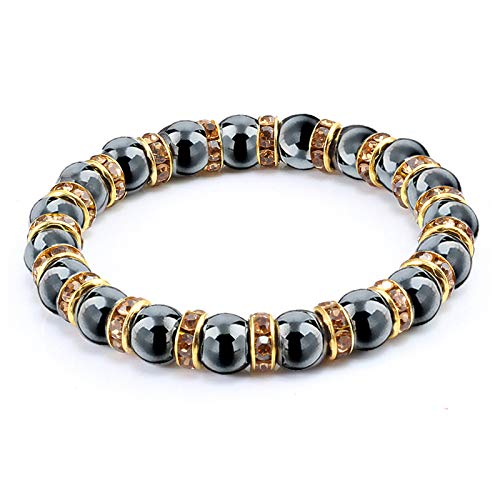 ZCCZJS natürliche Hämatitperlen Armbänder Männer No-Magnetic Women Crystal Stone Stretch Armband & Armreifen ZCCZJS natürliche Hämatitperlen Armbänder Männer No-Magnetic Women Crystal Stone Stretch Armband & Armreifen von ZCCZJS