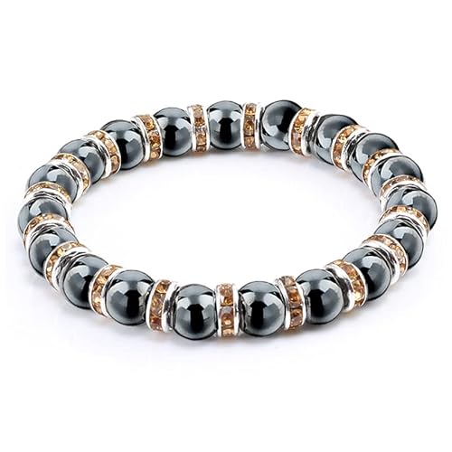 ZCCZJS natürliche Hämatitperlen Armbänder Männer No-Magnetic Women Crystal Stone Stretch Armband & Armreifen ZCCZJS natürliche Hämatitperlen Armbänder Männer No-Magnetic Women Crystal Stone Stretch Armband & Armreifen von ZCCZJS