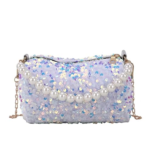 ZCHNB Kleine quadratische Tasche mit roten Perlen und Pailletten, 16 x 12 cm, kleine Perlen-Puppentaschen für Hochzeit, Abend, Party, Satin-Tasche, Damen-Clutch, Brautjungfern-Handtasche von ZCHNB