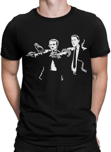 Edgar Allan Poe and H. P. Lovecraft Tarantino Style T-Shirt(Medium) von ZCSDWC