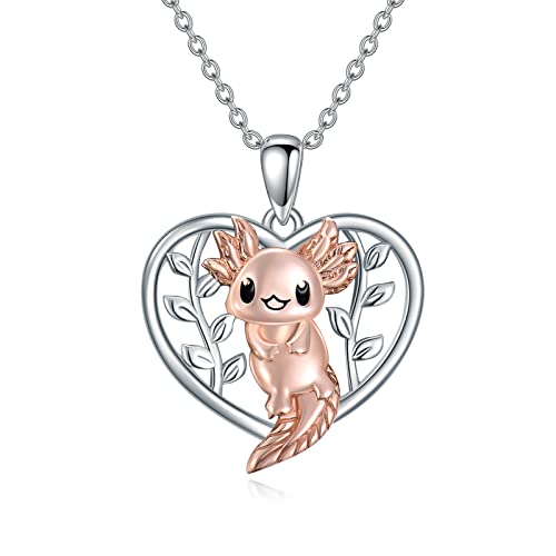 Butterfly Dragonfly Hummingbird Axolotl Bunny Cat Dog Frog Guinea Pig Turtle Highland Cow Horse Wolf Sloth Mermaid Phoenix Unorn Pendant Necklaces Animal Jewellery s for Women von ZCVFROY