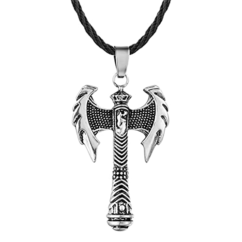 New Viking Double Headed Axe Men's Pendant Necklace Retro Battle Fashion Necklace Friend Jewelry Present von ZCVFROY