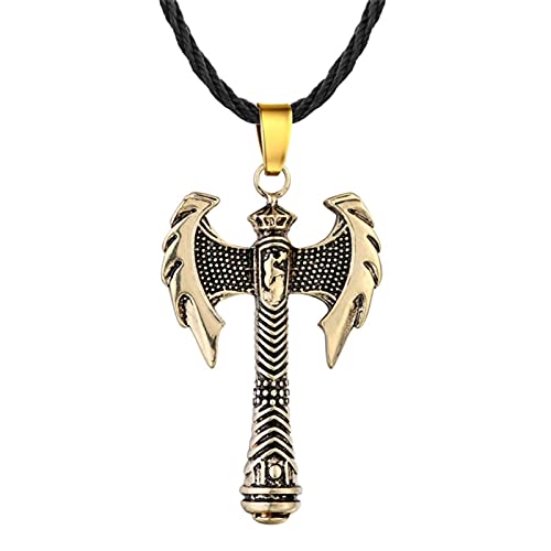 New Viking Double Headed Axe Men's Pendant Necklace Retro Battle Fashion Necklace Friend Jewelry Present von ZCVFROY