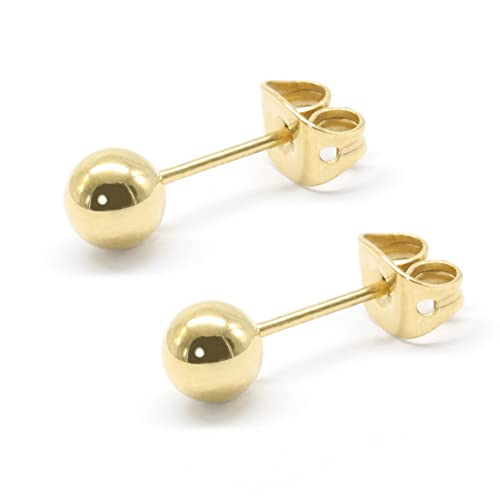 Titanium Flat Dot and Stud s for Women Men Rose 1/1/1/Black Round Disc s 3mm-6mm Options for Ear von ZCVFROY