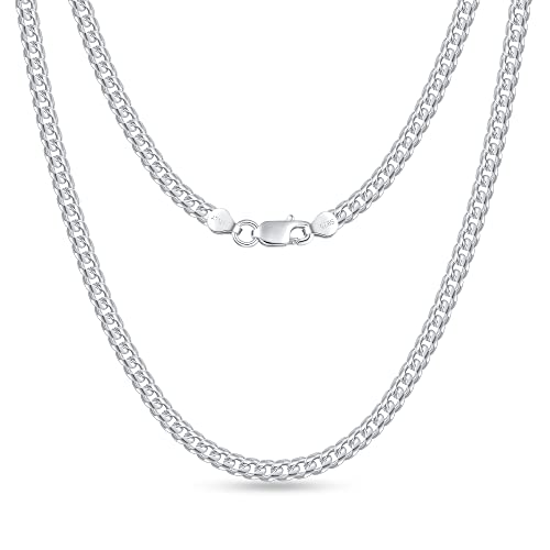 ZCVFROY 1 1 Clasp Cuban Link Chain for Men 4mm Diamond Cut Cuban Chain Necklace 16, 18, 20, 22, 24, 26, 28, 30 Inches von ZCVFROY