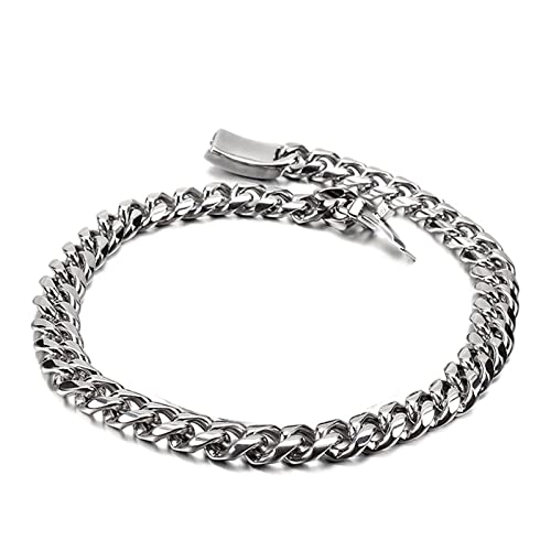 ZCVFROY 18-26 Inch Mens Chain 12MM, Stainless Steel 1/1/Black Hip Hop Chain Curb Chain Necklace von ZCVFROY