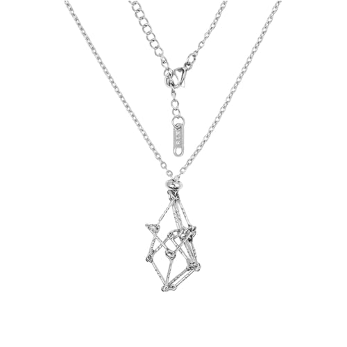 ZCVFROY Einstellbare Länge Anhänger Halskette für Frauen Kristallsteinhalter Infinite von ZCVFROY