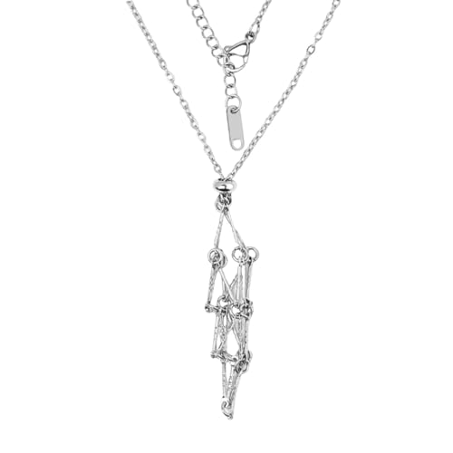 ZCVFROY Einstellbare Länge Anhänger Halskette für Frauen Kristallsteinhalter Infinite von ZCVFROY