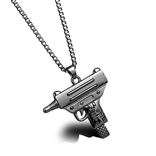 ZCVFROY Hip Hop Jewelry AK-47 Pendant Necklace Necklace Crystal Colar For Unisex Present von ZCVFROY