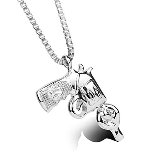 ZCVFROY Hip Hop Jewelry AK-47 Pendant Necklace Necklace Crystal Colar For Unisex Present von ZCVFROY