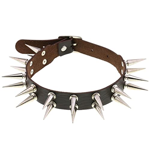 ZCVFROY Long Spiked Choker Collar For Girl Goth Necklace Black Punk Chocker Gothic Cosplay Party Club Chockers Jewelry von ZCVFROY