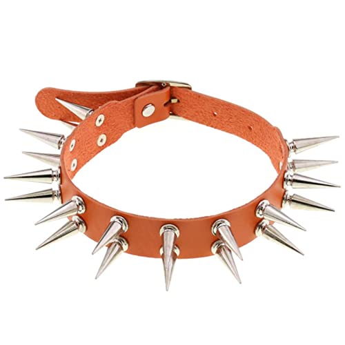 ZCVFROY Long Spiked Choker Collar For Girl Goth Necklace Black Punk Chocker Gothic Cosplay Party Club Chockers Jewelry von ZCVFROY