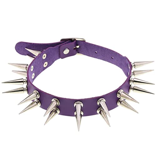 ZCVFROY Long Spiked Choker Collar For Girl Goth Necklace Black Punk Chocker Gothic Cosplay Party Club Chockers Jewelry von ZCVFROY
