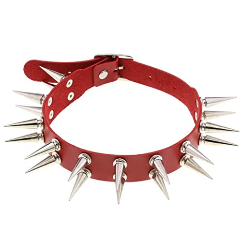 ZCVFROY Long Spiked Choker Collar For Girl Goth Necklace Black Punk Chocker Gothic Cosplay Party Club Chockers Jewelry von ZCVFROY