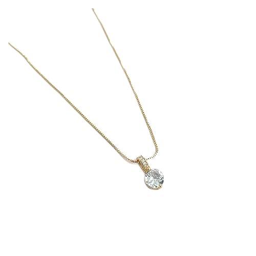 ZCVFROY Necklace for Women Trendy AAA Zircon Necklaces Shiny Diamond Pendants for Women Engagement Choker Fine Jewelry Choker Necklace von ZCVFROY