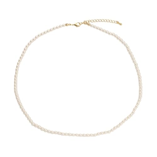 ZCVFROY Party Necklaces for Women, 1 Plated 2-12MM Pearl Vintage Pendant Necklace 18.7 Inch Jewellery von ZCVFROY