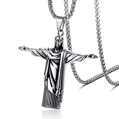 ZCVFROY Punk Flame Pendant Chain Necklace For Men Male Hip Hop Rock Gothic style Present von ZCVFROY