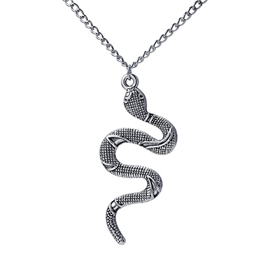 ZCVFROY Snake Necklace Dangle Women Punk Hip Hop Pendant Necklace Minimalist Style Alloy Jewelry Present for Girls Women von ZCVFROY