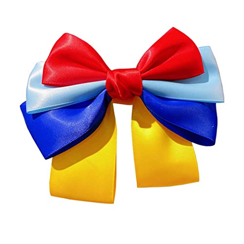 Prinzessin Mädchen Schleife Haarspangen Boutique Haarschleifen Alligator Clip Haarnadel TSFJ41 (Rot, Blau, Gelb) von ZCYYYS