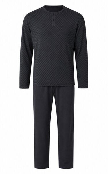 ZD Zero Defects Damier langer Modal-Pyjama in Graphit von ZD Zero Defects
