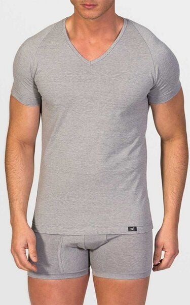 ZD Zero Defects Kurzarm-Unterhemd aus ägyptischer Baumwolle mit V-Ausschnitt von ZD Zero Defects