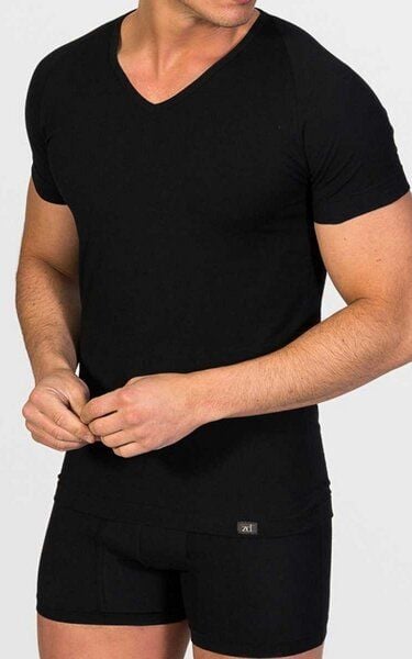 ZD Zero Defects Kurzarm-Unterhemd aus ägyptischer Baumwolle mit V-Ausschnitt von ZD Zero Defects