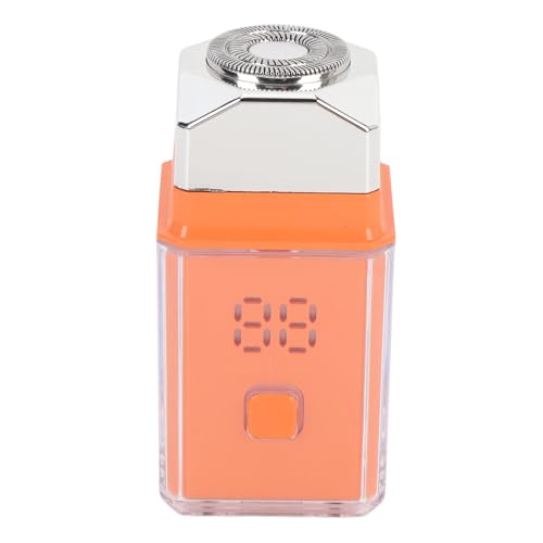 ZDETGU Reisebart Trimmer für Männer Geräuschlos Wiederaufladbare Tragbare Elektrische Bart Clipper mit Nasenhaarkopf für Gesicht Schnurrbart Blau (ORANGE) von ZDETGU