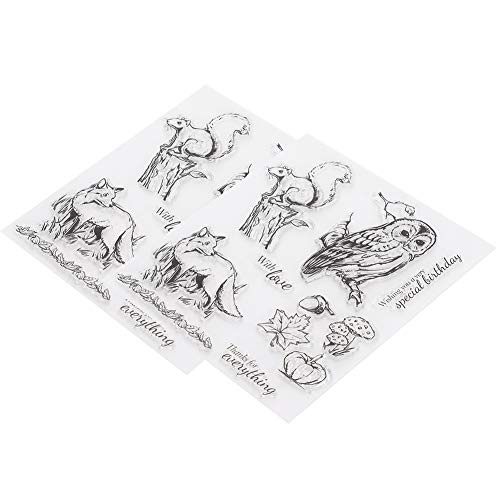 ZDETGU Transparente Tiermuster -Stempel für DIY -Zeitschriften, Scrapbooking und Dekoration von ZDETGU